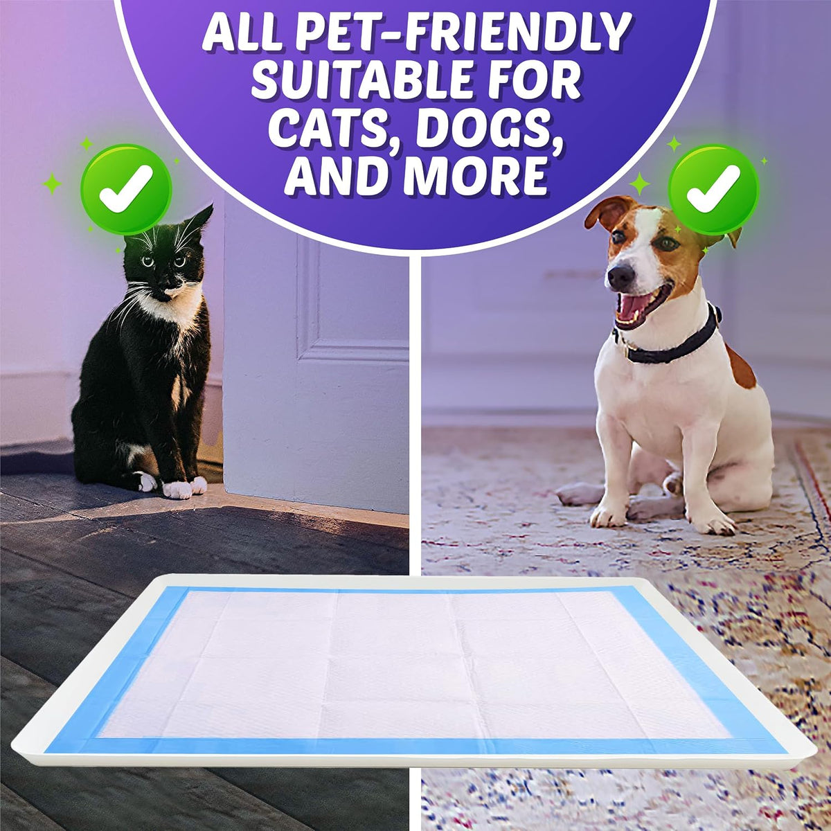 Dog Pee Pad Holder - Fits Up to 30” x 36” Pee Pad - - Grey