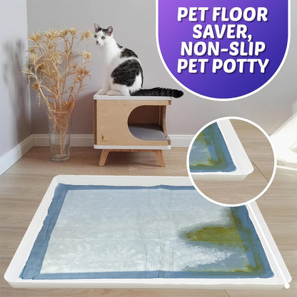 Dog Pee Pad Holder - Fits Up to 30” x 36” Pee Pad - - Grey
