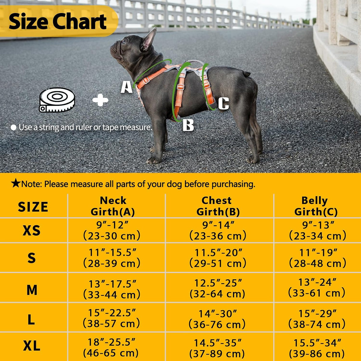 Escape Proof Dog Harness, No Pull Reflective Harness with Lift Handle, Adjustable Pet Vest with Front and Back Leash Clips for Small Medium Large Dogs Walking Hiking Training (Black,L)
