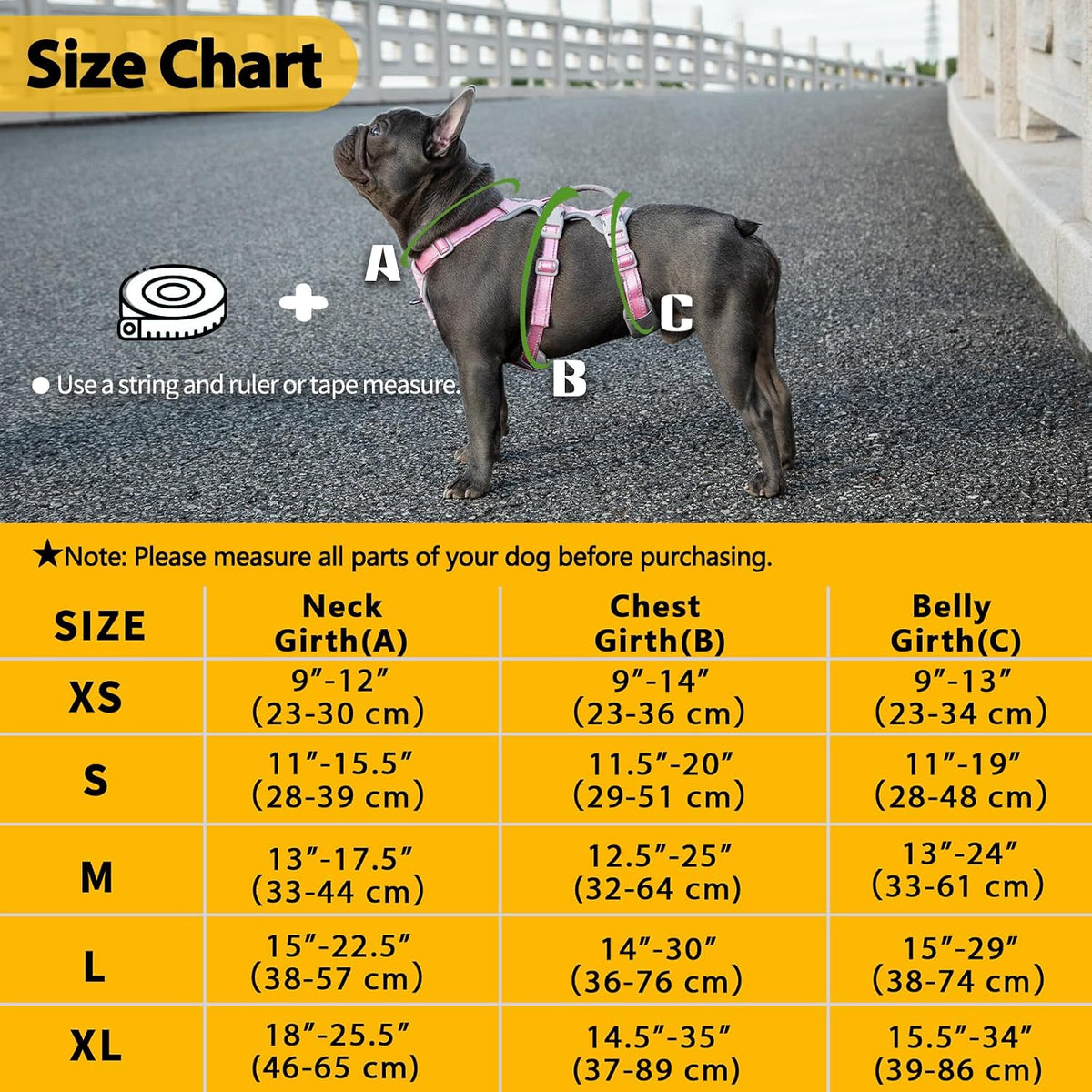 Escape Proof Dog Harness, No Pull Reflective Harness with Lift Handle, Adjustable Pet Vest with Front and Back Leash Clips for Small Medium Large Dogs Walking Hiking Training (Black,L)