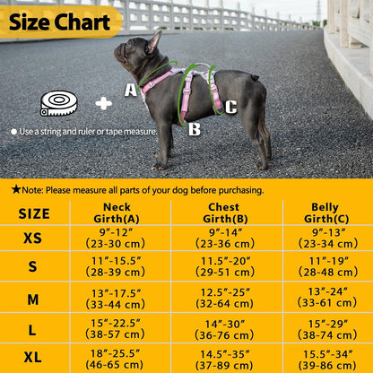 Escape Proof Dog Harness, No Pull Reflective Harness with Lift Handle, Adjustable Pet Vest with Front and Back Leash Clips for Small Medium Large Dogs Walking Hiking Training (Black,L)