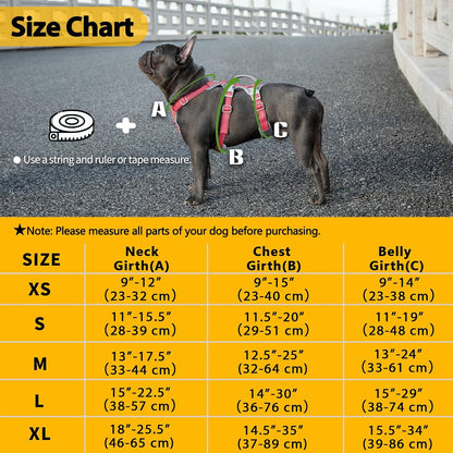 Escape Proof Dog Harness, No Pull Reflective Harness with Lift Handle, Adjustable Pet Vest with Front and Back Leash Clips for Small Medium Large Dogs Walking Hiking Training (Black,L)