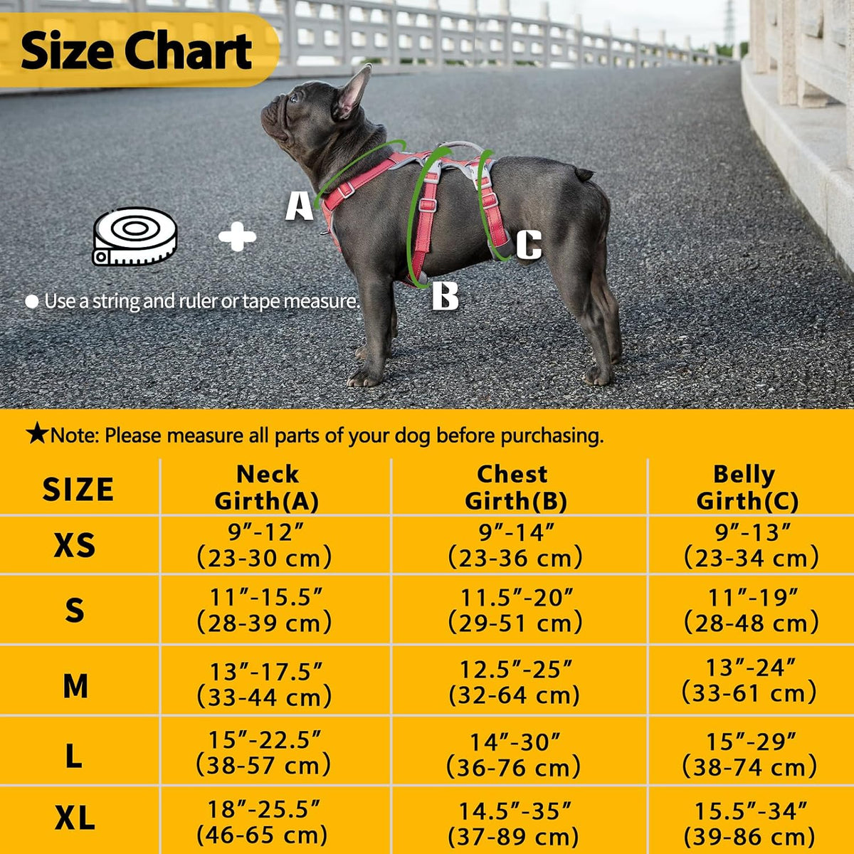 Escape Proof Dog Harness, No Pull Reflective Harness with Lift Handle, Adjustable Pet Vest with Front and Back Leash Clips for Small Medium Large Dogs Walking Hiking Training (Black,L)