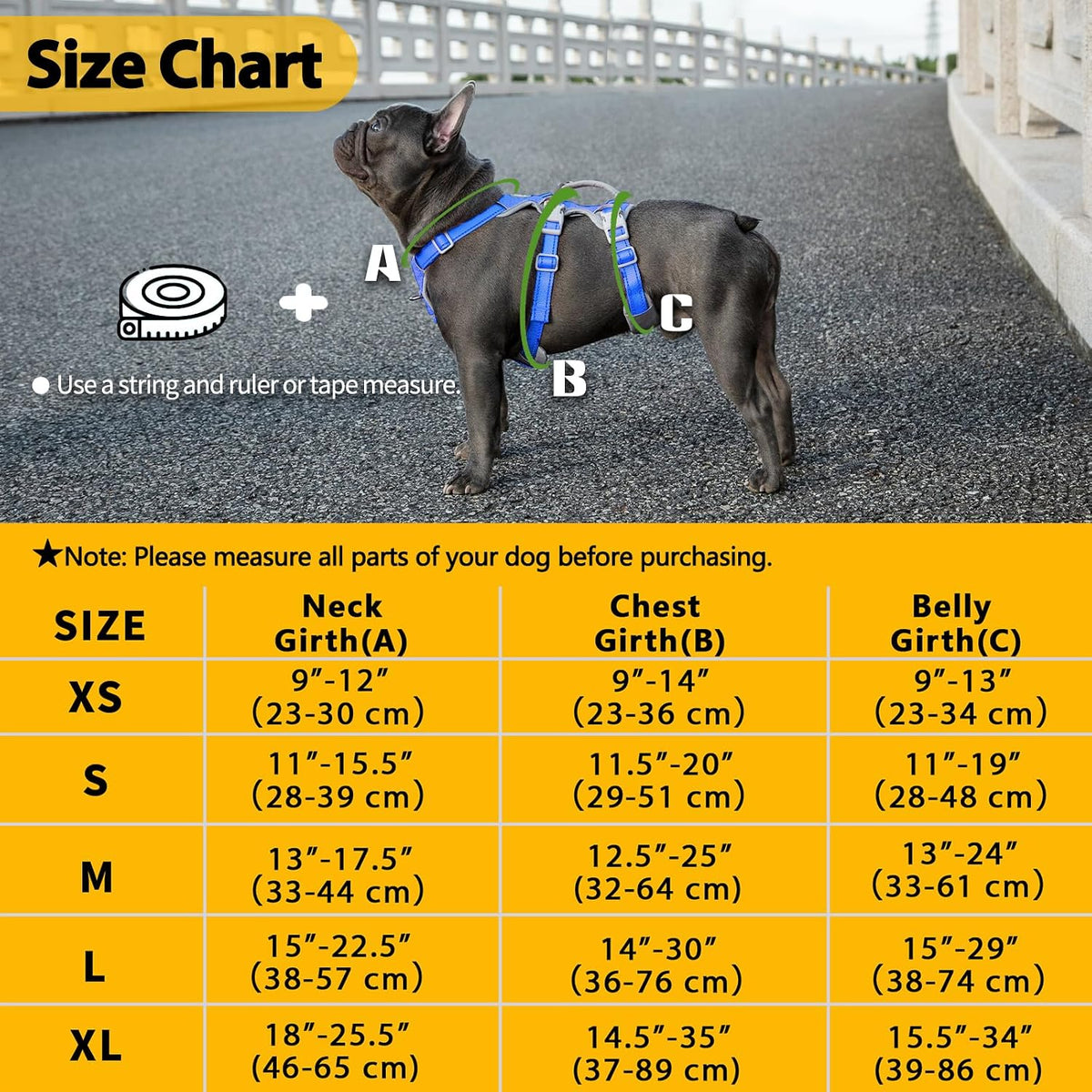 Escape Proof Dog Harness, No Pull Reflective Harness with Lift Handle, Adjustable Pet Vest with Front and Back Leash Clips for Small Medium Large Dogs Walking Hiking Training (Black,L)
