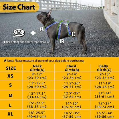 Escape Proof Dog Harness, No Pull Reflective Harness with Lift Handle, Adjustable Pet Vest with Front and Back Leash Clips for Small Medium Large Dogs Walking Hiking Training (Black,L)