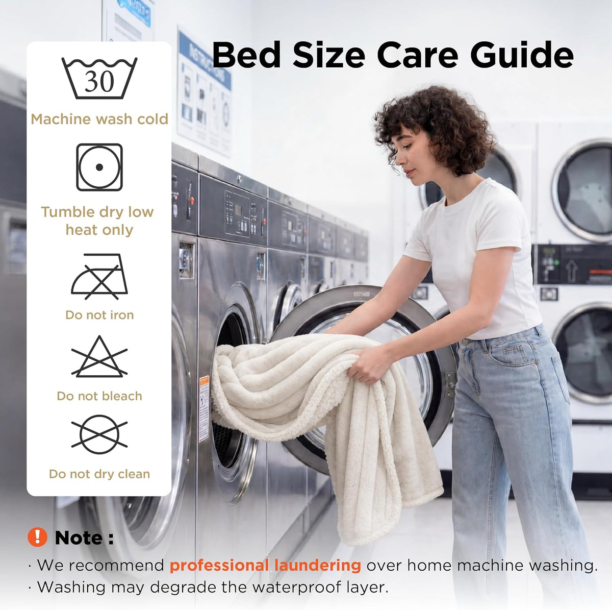 ComfyFleece™ Waterproof Dog Blankets for Large Dogs,50x60 Cream | Soft Plush Couch Cover,Washable Corduroy Fleece for Furniture Protector,Cozy Calming Reversible Pet Blanket for Senior Dogs
