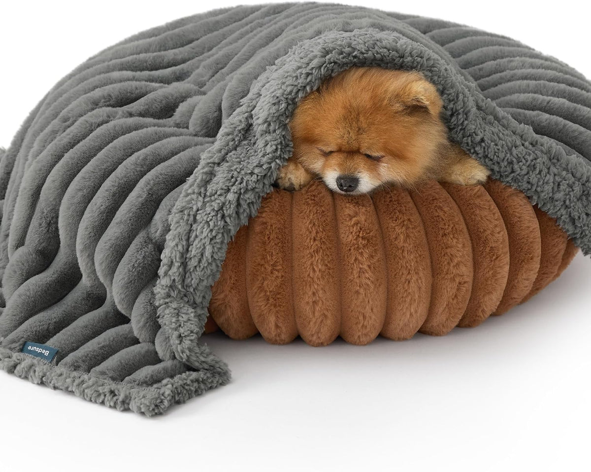 ComfyFleece™ Waterproof Dog Blankets for Large Dogs,50x60 Cream | Soft Plush Couch Cover,Washable Corduroy Fleece for Furniture Protector,Cozy Calming Reversible Pet Blanket for Senior Dogs