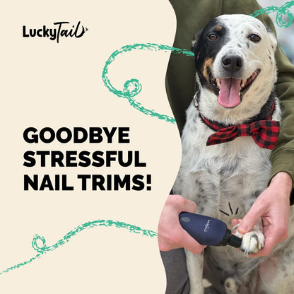 Pet Nail Grinder for Dogs and Cats - Super Quiet and Low Vibration Electric Dog Nail Grinder with 2 LED Lights - USB Rechargeable and Cordless - 2 Speeds - Small to Large Pets