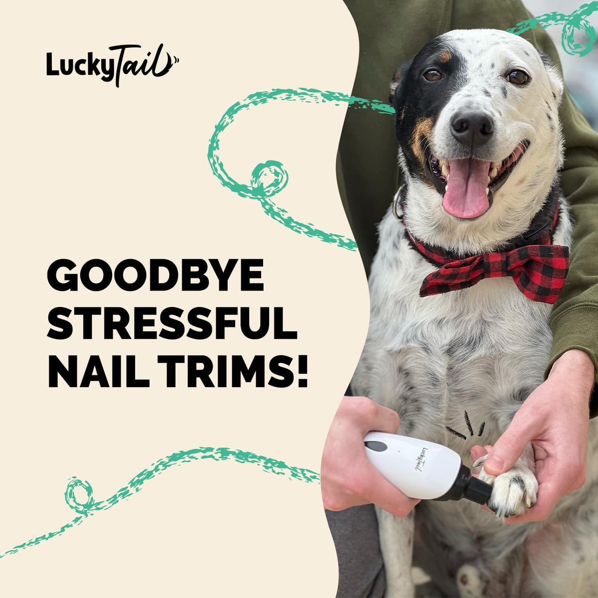 Pet Nail Grinder for Dogs and Cats - Super Quiet and Low Vibration Electric Dog Nail Grinder with 2 LED Lights - USB Rechargeable and Cordless - 2 Speeds - Small to Large Pets