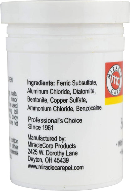 Kwik Stop Styptic Powder for Dogs, Cats, and Birds, 0.5 Ounce