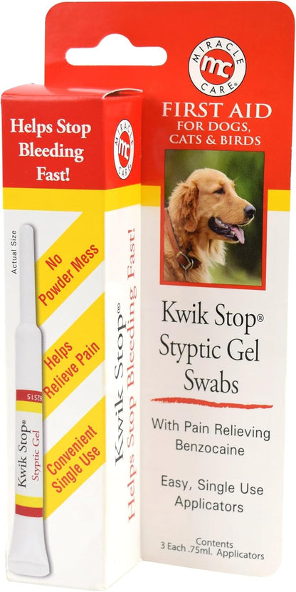 Kwik Stop Styptic Powder for Dogs, Cats, and Birds, 0.5 Ounce