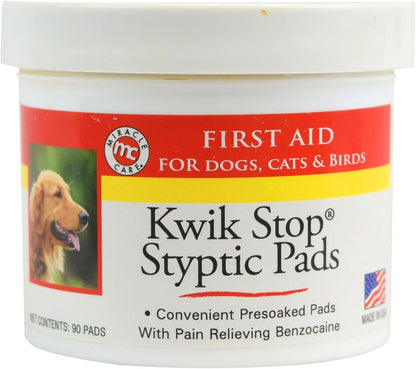 Kwik Stop Styptic Powder for Dogs, Cats, and Birds, 0.5 Ounce