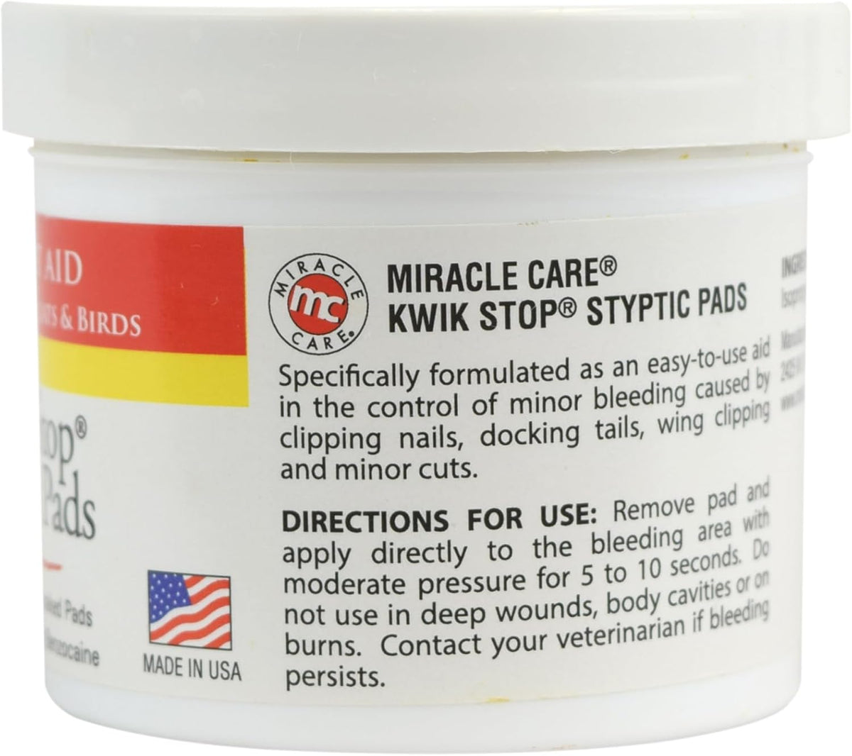 Kwik Stop Styptic Powder for Dogs, Cats, and Birds, 0.5 Ounce
