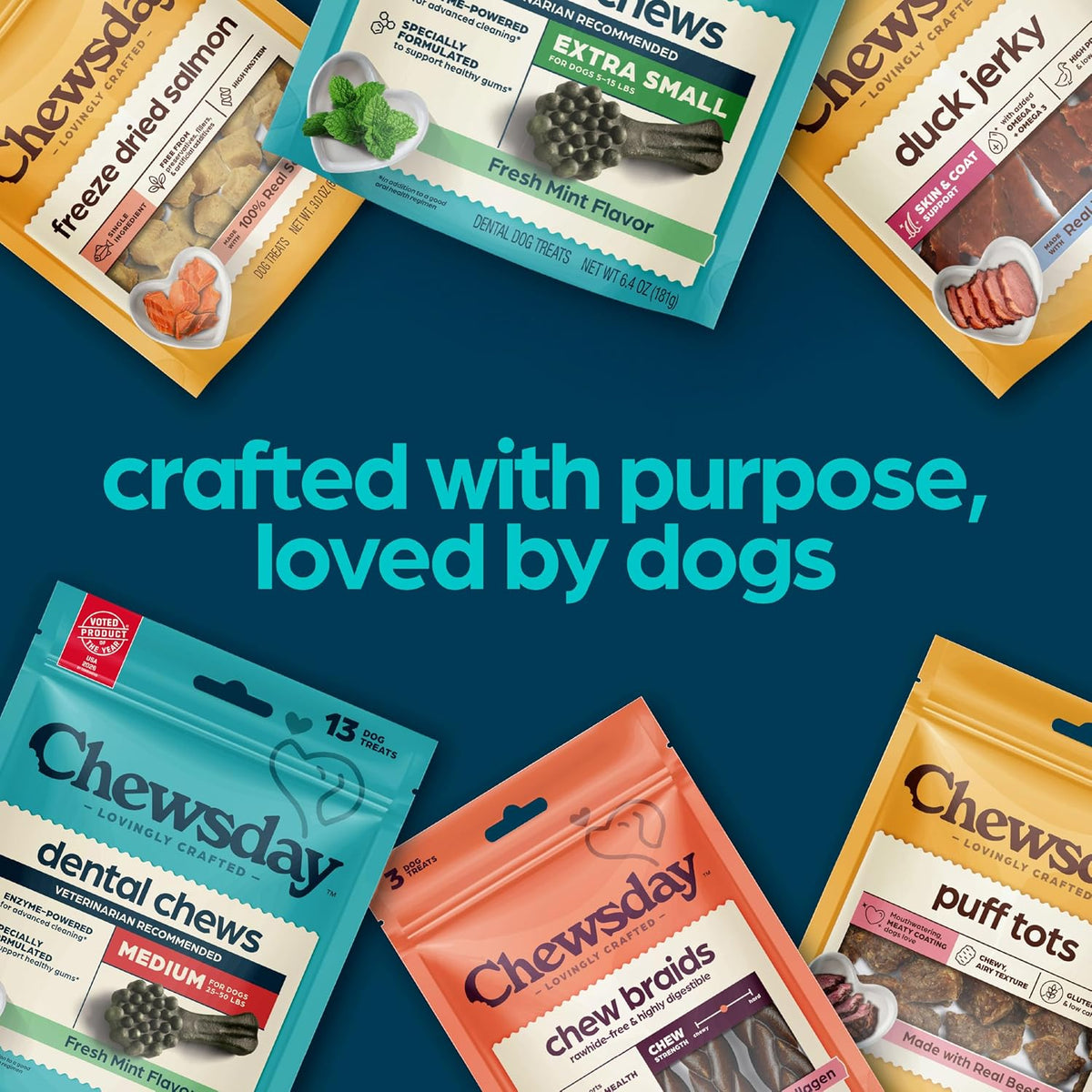 Dog Treats, Fresh Mint Flavor Dental Chews