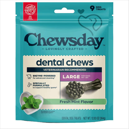 Dog Treats, Fresh Mint Flavor Dental Chews