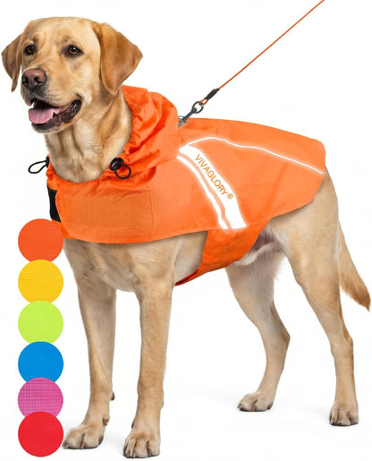 Dog Raincoat Wetoff Dog Rain Coat, L, Yellow | Rain Jacket with Hood & Harness Hole, Waterproof & Lightweight for Puppy Doggy Pet