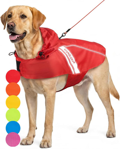 Dog Raincoat Wetoff Dog Rain Coat, L, Yellow | Rain Jacket with Hood & Harness Hole, Waterproof & Lightweight for Puppy Doggy Pet
