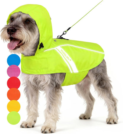 Dog Raincoat Wetoff Dog Rain Coat, L, Yellow | Rain Jacket with Hood & Harness Hole, Waterproof & Lightweight for Puppy Doggy Pet