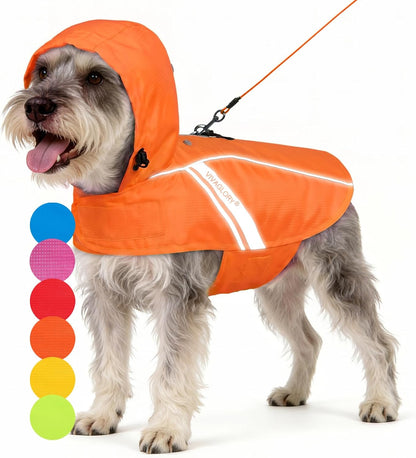 Dog Raincoat Wetoff Dog Rain Coat, L, Yellow | Rain Jacket with Hood & Harness Hole, Waterproof & Lightweight for Puppy Doggy Pet