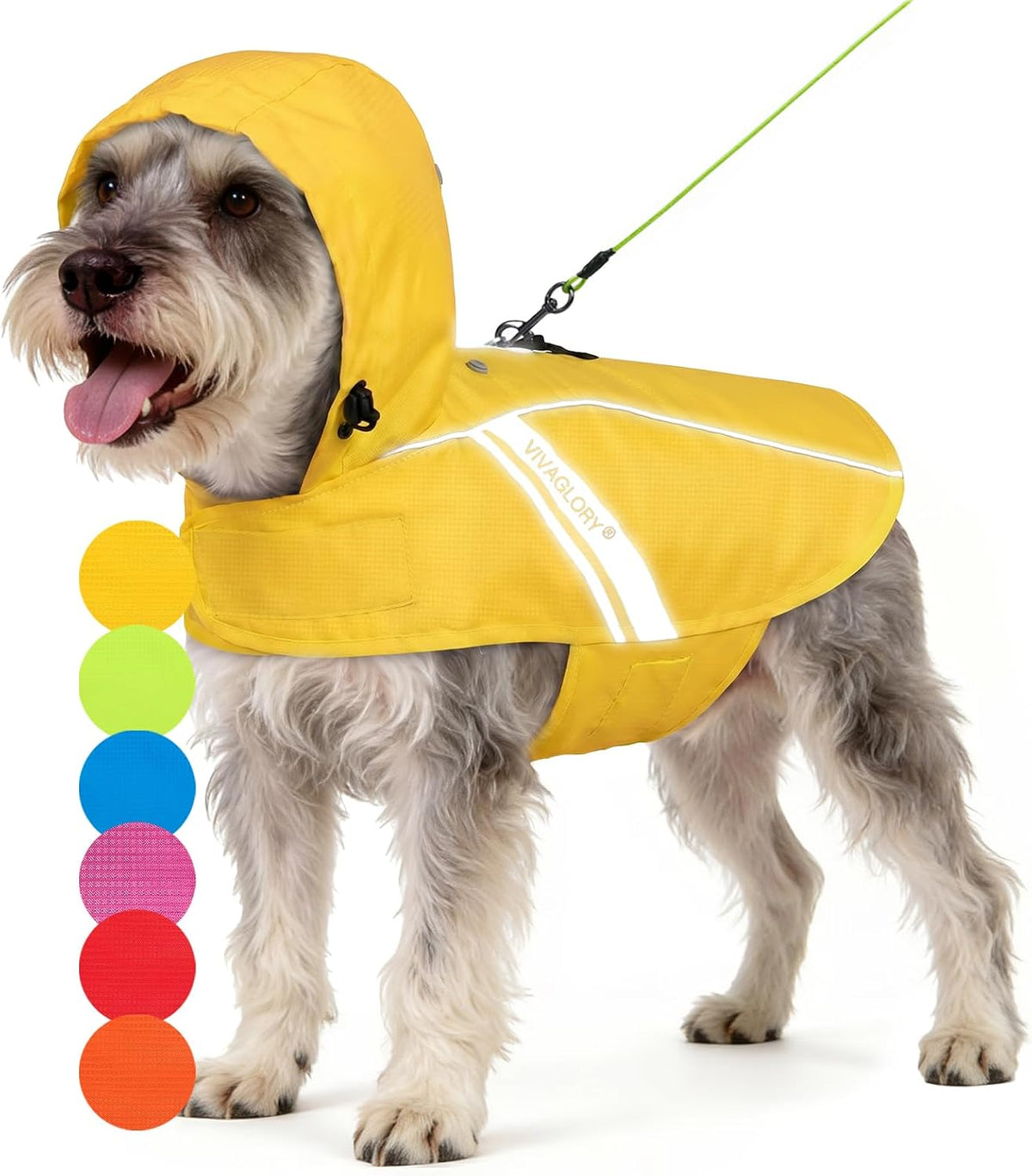 Dog Raincoat Wetoff Dog Rain Coat, L, Yellow | Rain Jacket with Hood & Harness Hole, Waterproof & Lightweight for Puppy Doggy Pet