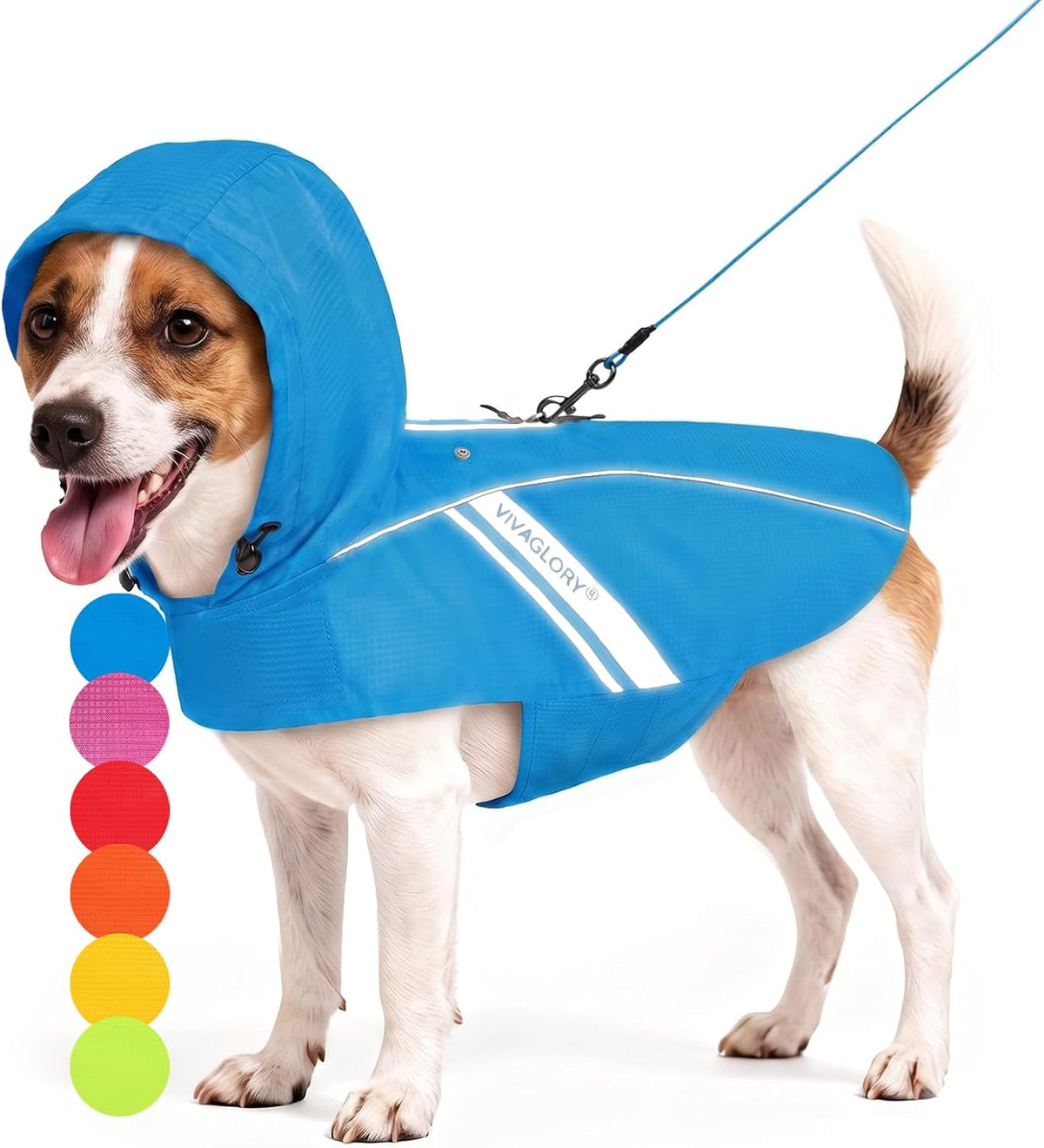 Dog Raincoat Wetoff Dog Rain Coat, L, Yellow | Rain Jacket with Hood & Harness Hole, Waterproof & Lightweight for Puppy Doggy Pet