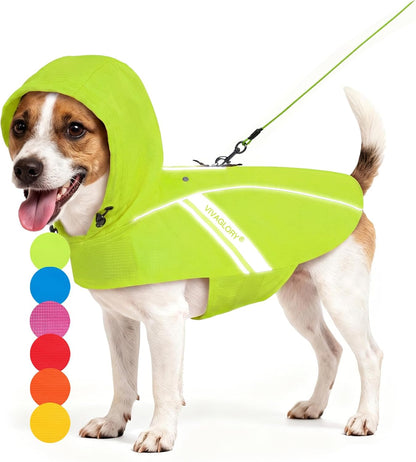 Dog Raincoat Wetoff Dog Rain Coat, L, Yellow | Rain Jacket with Hood & Harness Hole, Waterproof & Lightweight for Puppy Doggy Pet