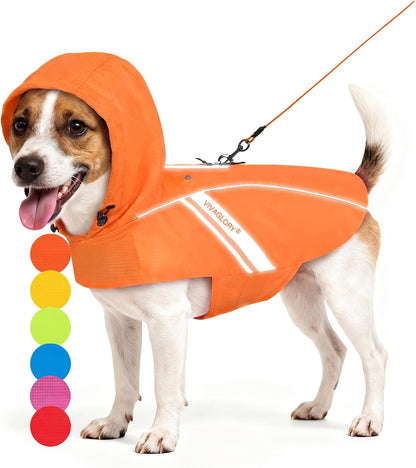 Dog Raincoat Wetoff Dog Rain Coat, L, Yellow | Rain Jacket with Hood & Harness Hole, Waterproof & Lightweight for Puppy Doggy Pet