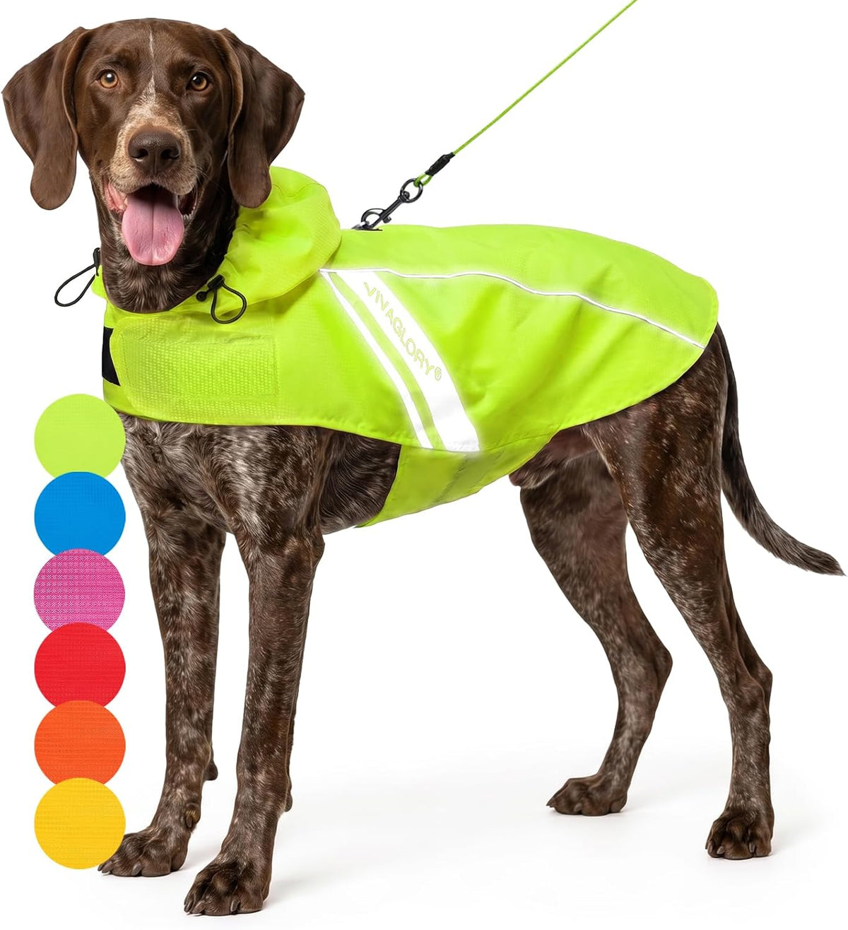 Dog Raincoat Wetoff Dog Rain Coat, L, Yellow | Rain Jacket with Hood & Harness Hole, Waterproof & Lightweight for Puppy Doggy Pet