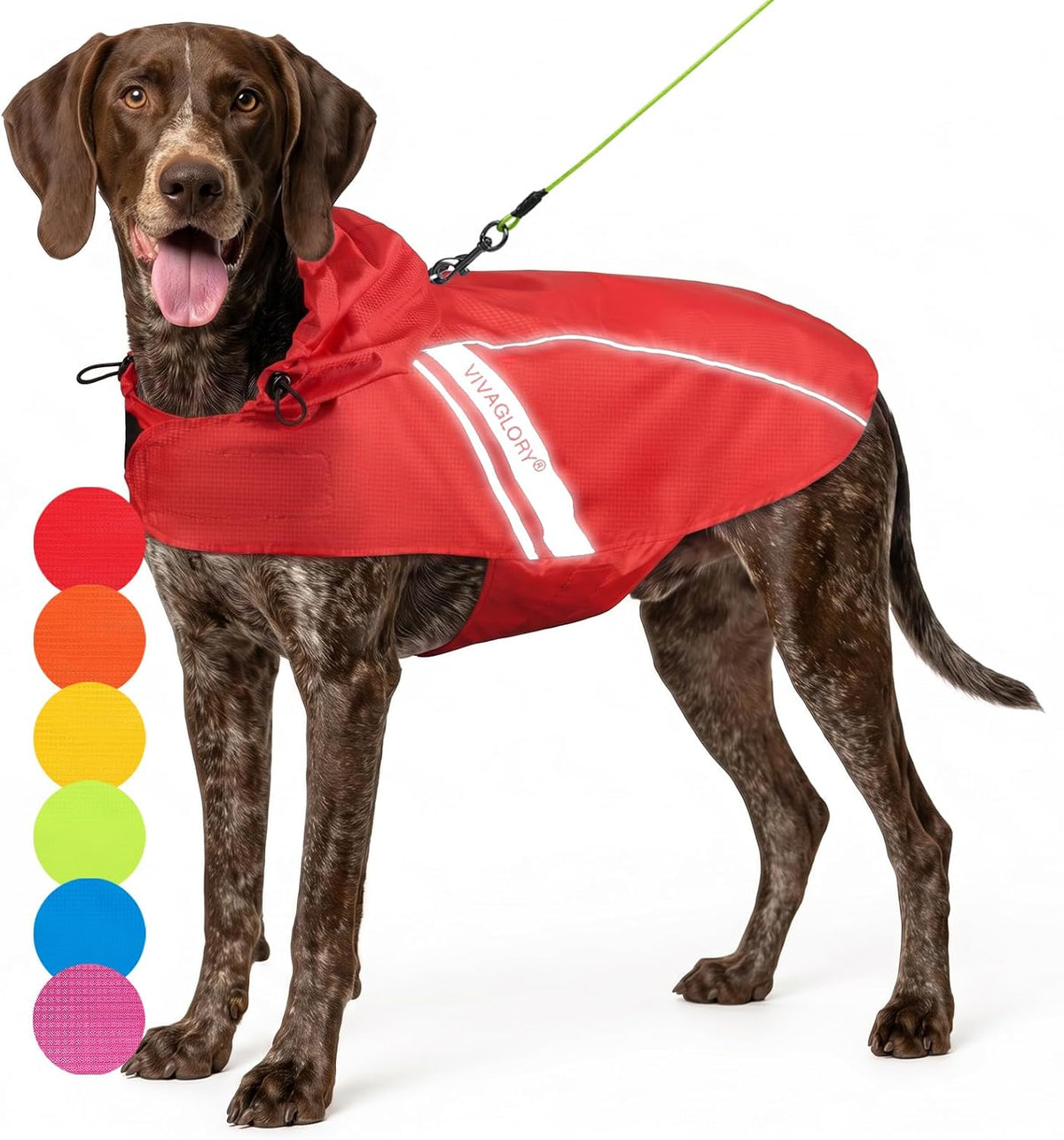 Dog Raincoat Wetoff Dog Rain Coat, L, Yellow | Rain Jacket with Hood & Harness Hole, Waterproof & Lightweight for Puppy Doggy Pet