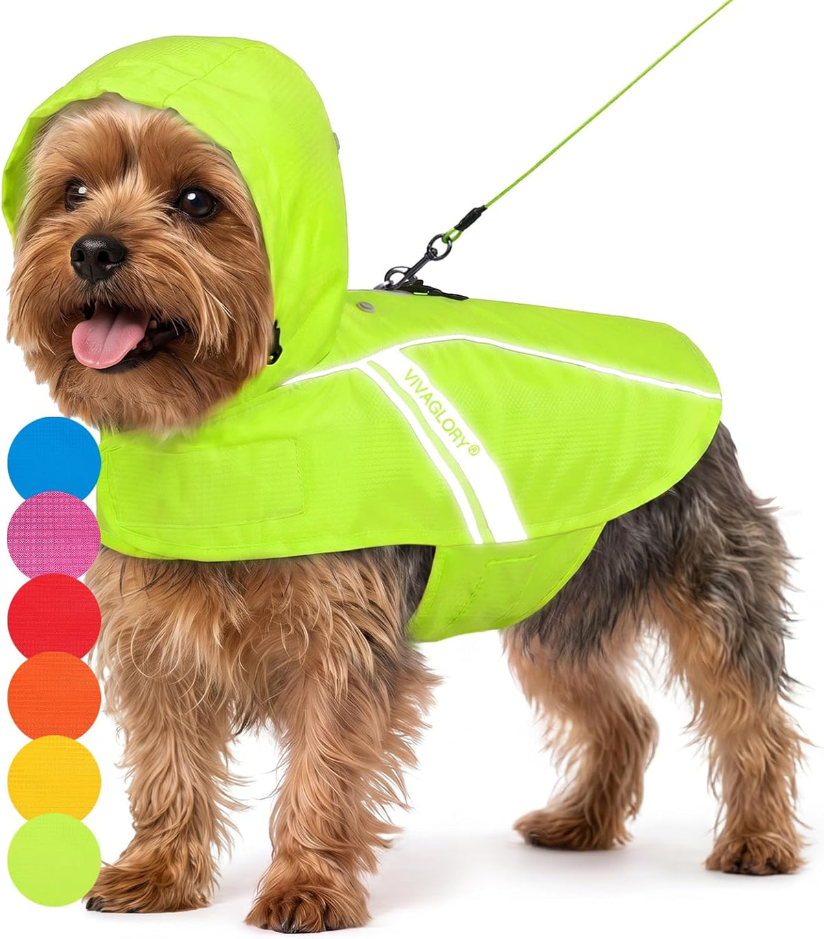 Dog Raincoat Wetoff Dog Rain Coat, L, Yellow | Rain Jacket with Hood & Harness Hole, Waterproof & Lightweight for Puppy Doggy Pet