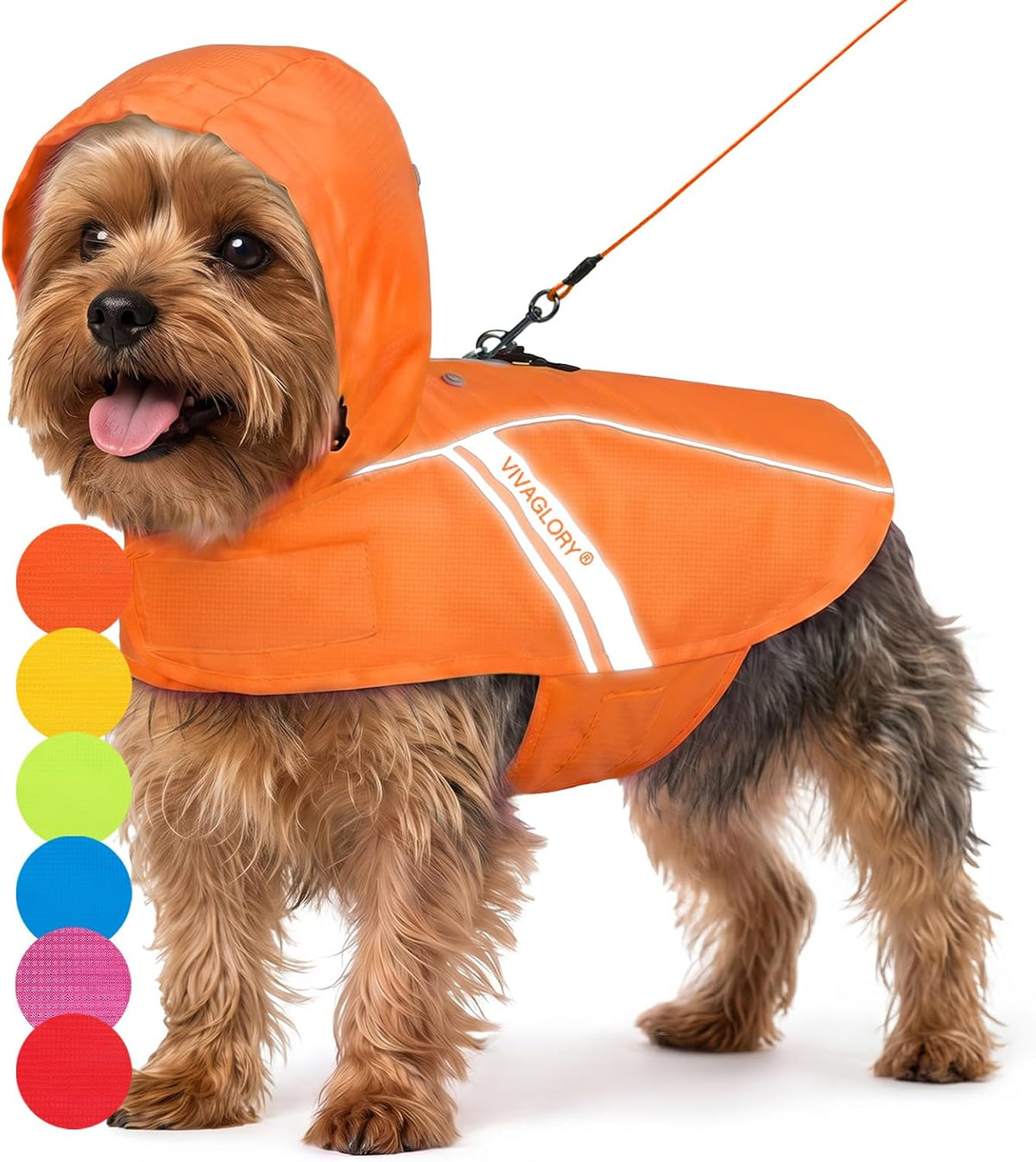 Dog Raincoat Wetoff Dog Rain Coat, L, Yellow | Rain Jacket with Hood & Harness Hole, Waterproof & Lightweight for Puppy Doggy Pet