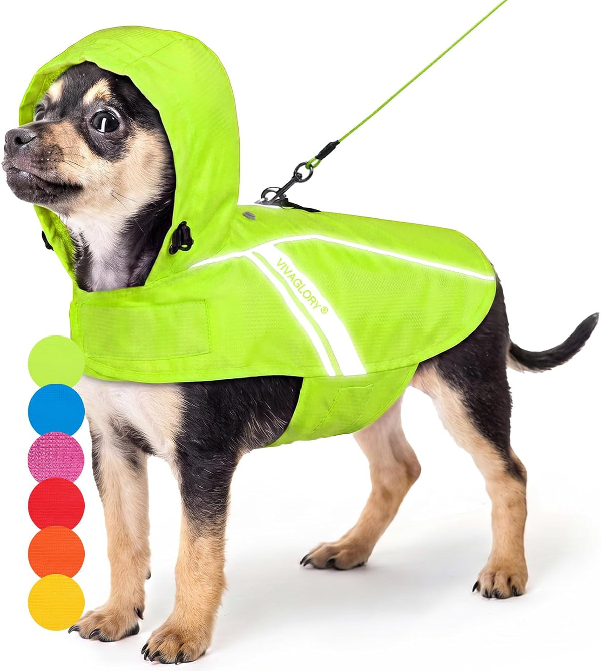 Dog Raincoat Wetoff Dog Rain Coat, L, Yellow | Rain Jacket with Hood & Harness Hole, Waterproof & Lightweight for Puppy Doggy Pet