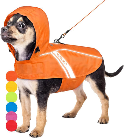 Dog Raincoat Wetoff Dog Rain Coat, L, Yellow | Rain Jacket with Hood & Harness Hole, Waterproof & Lightweight for Puppy Doggy Pet