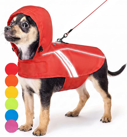 Dog Raincoat Wetoff Dog Rain Coat, L, Yellow | Rain Jacket with Hood & Harness Hole, Waterproof & Lightweight for Puppy Doggy Pet