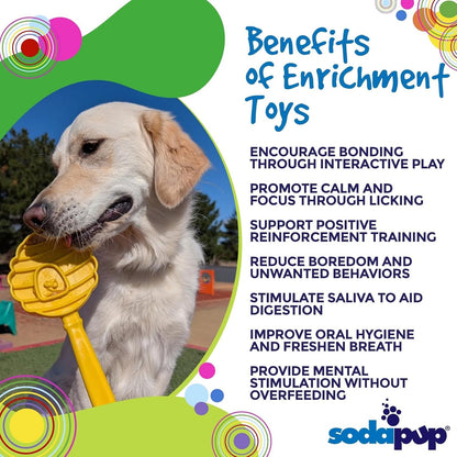 Lick Sticks eToy – Durable Interactive Enrichment Toy Made in USA from Non-Toxic, Pet-Safe, Food Safe Material for Bonding, Training, Calming, Mental Stimulation, Oral Health & More