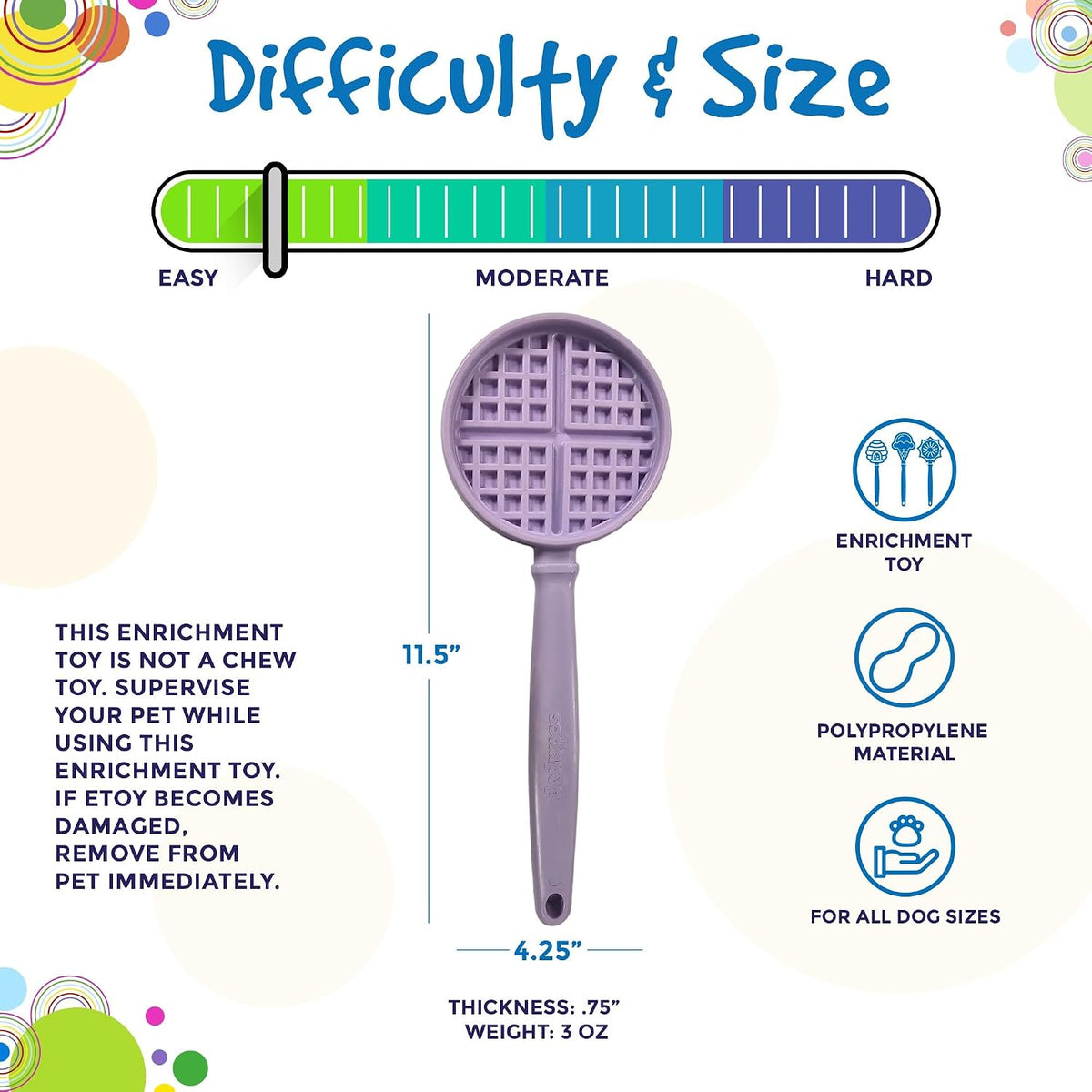 Lick Sticks eToy – Durable Interactive Enrichment Toy Made in USA from Non-Toxic, Pet-Safe, Food Safe Material for Bonding, Training, Calming, Mental Stimulation, Oral Health & More
