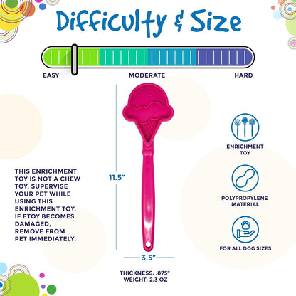 Lick Sticks eToy – Durable Interactive Enrichment Toy Made in USA from Non-Toxic, Pet-Safe, Food Safe Material for Bonding, Training, Calming, Mental Stimulation, Oral Health & More