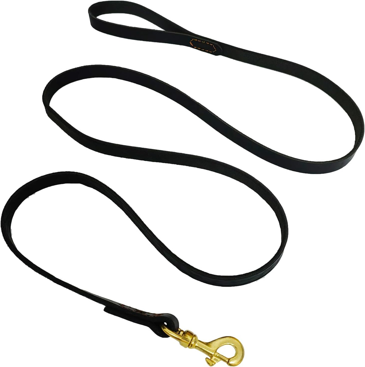 Leather Dog Leash 6ft, Heavy Duty Training Leash for Large Medium Dogs
