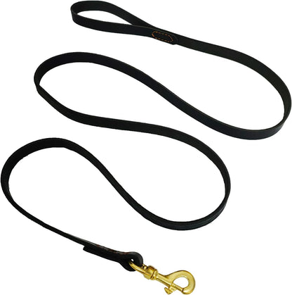 Leather Dog Leash 6ft, Heavy Duty Training Leash for Large Medium Dogs