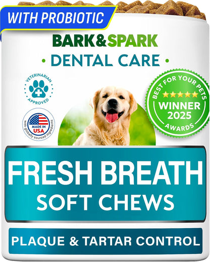 Dog Teeth Breath Freshener Chews, Dental Cleaning Treats