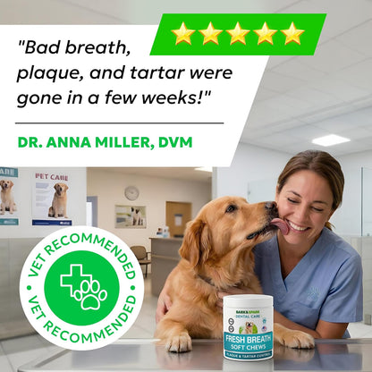 Dog Teeth Breath Freshener Chews, Dental Cleaning Treats