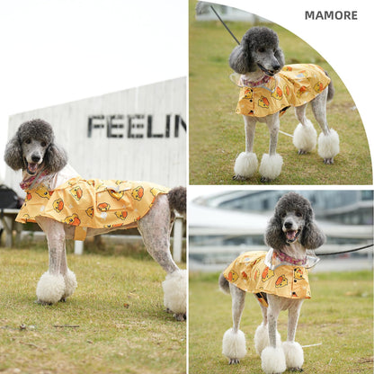 Dog Raincoat,Waterproof Rain Poncho with Hoodie, High Reflective Adjustable Pet Rain Jacket with Leash Hole for Small Medium and Large Dogs (Yellow Duck, X-Small)