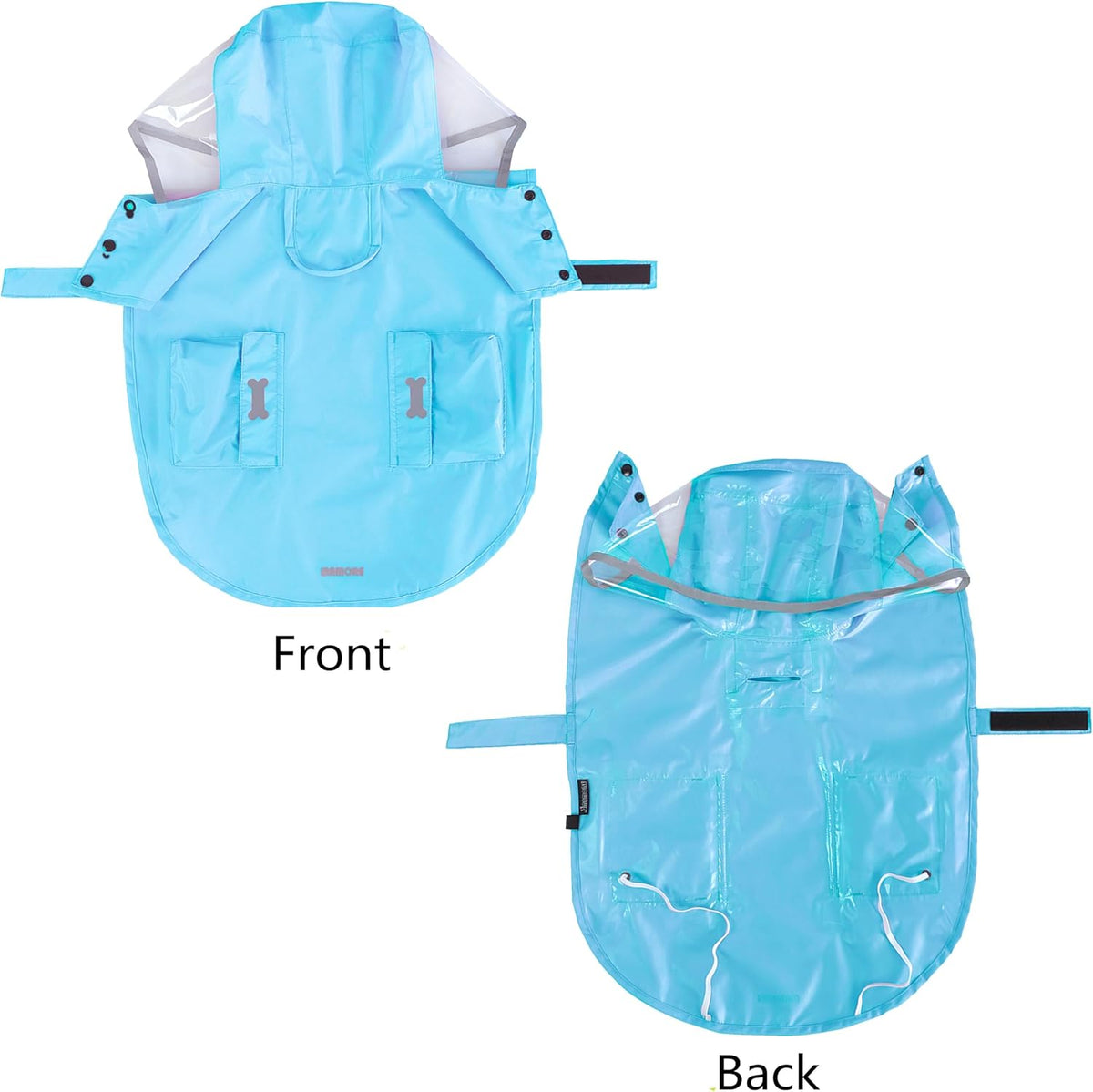 Dog Raincoat,Waterproof Rain Poncho with Hoodie, High Reflective Adjustable Pet Rain Jacket with Leash Hole for Small Medium and Large Dogs (Yellow Duck, X-Small)