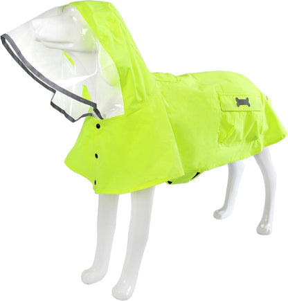 Dog Raincoat,Waterproof Rain Poncho with Hoodie, High Reflective Adjustable Pet Rain Jacket with Leash Hole for Small Medium and Large Dogs (Yellow Duck, X-Small)