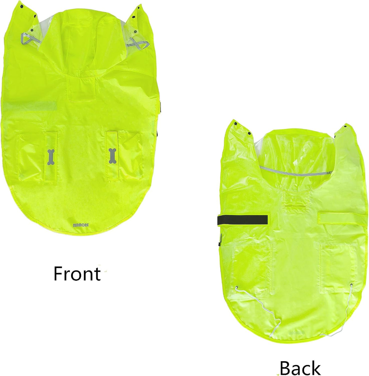 Dog Raincoat,Waterproof Rain Poncho with Hoodie, High Reflective Adjustable Pet Rain Jacket with Leash Hole for Small Medium and Large Dogs (Yellow Duck, X-Small)