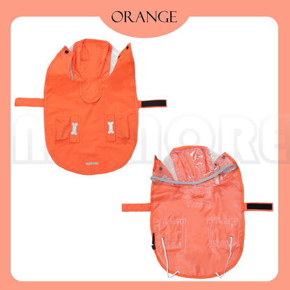 Dog Raincoat,Waterproof Rain Poncho with Hoodie, High Reflective Adjustable Pet Rain Jacket with Leash Hole for Small Medium and Large Dogs (Yellow Duck, X-Small)
