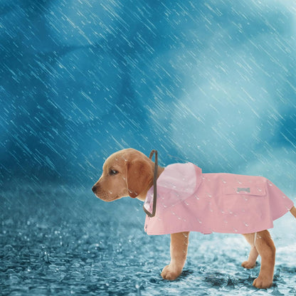 Dog Raincoat,Waterproof Rain Poncho with Hoodie, High Reflective Adjustable Pet Rain Jacket with Leash Hole for Small Medium and Large Dogs (Yellow Duck, X-Small)