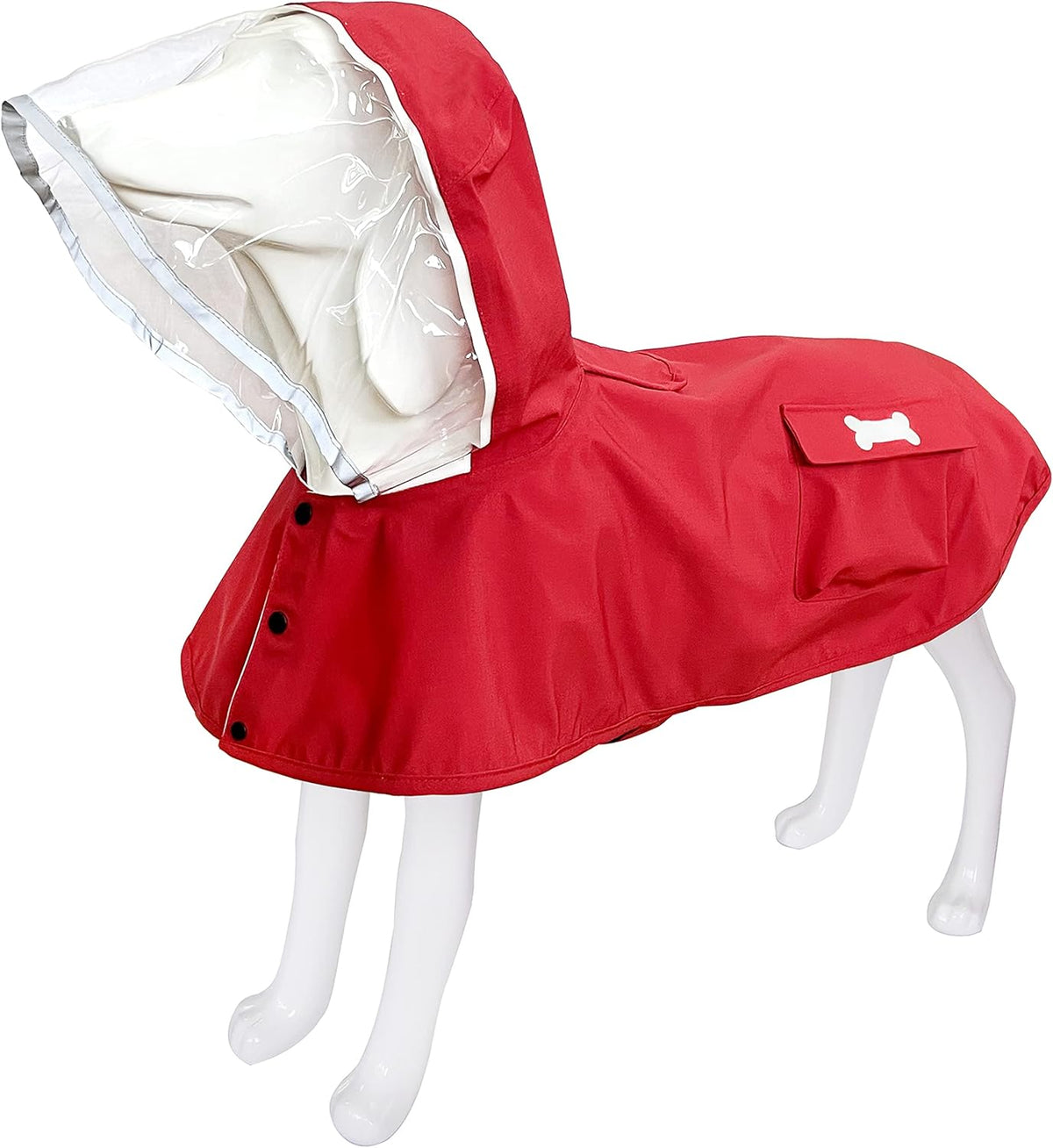 Dog Raincoat,Waterproof Rain Poncho with Hoodie, High Reflective Adjustable Pet Rain Jacket with Leash Hole for Small Medium and Large Dogs (Yellow Duck, X-Small)
