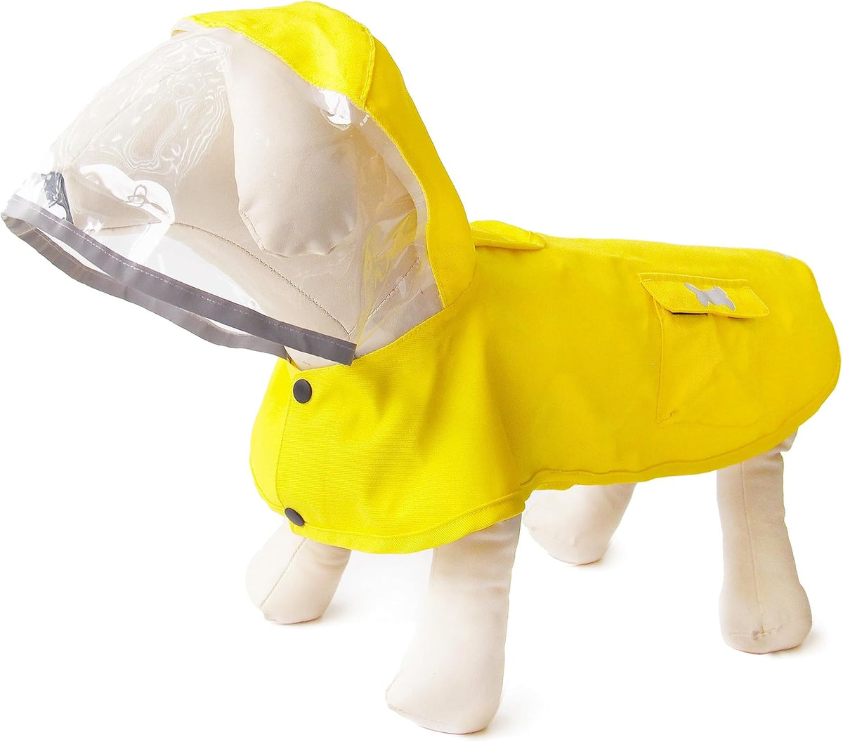 Dog Raincoat,Waterproof Rain Poncho with Hoodie, High Reflective Adjustable Pet Rain Jacket with Leash Hole for Small Medium and Large Dogs (Yellow Duck, X-Small)