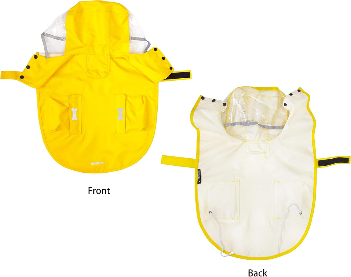 Dog Raincoat,Waterproof Rain Poncho with Hoodie, High Reflective Adjustable Pet Rain Jacket with Leash Hole for Small Medium and Large Dogs (Yellow Duck, X-Small)